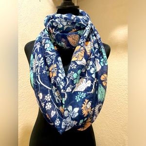 Floral Blue Scarf